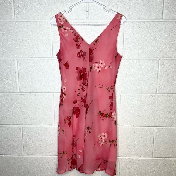 < Vintage 90’s Connected Apparel Pink Floral Dress > - Picture 3 of 3